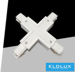 UNIVERSO Háromfázisú sínhez X-alakú toldó elem Fehér 165x165x33mm (1389691048)