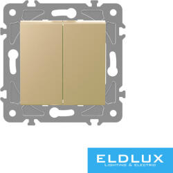 ELDLUX ELDGROUND kettős váltókapcsoló (106+6) arany rugós (1956495274)