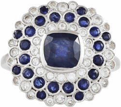  Ezüst Gyűrű Thai Zafírral és Fehér Topázzal, PCY11587/54