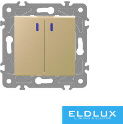 ELDLUX ELDGROUND jelzőfényes csillárkapcsoló arany (39380235)