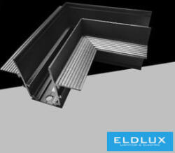 UNIVERSO Mágneses sülyesztett sínrendszerhez sarokelem DC: 48V Fekete 100x62x47mm (2226219435)