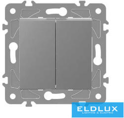 ELDLUX ELDGROUND Kettős váltókapcsoló (106+6) Ezüst (2515835038)