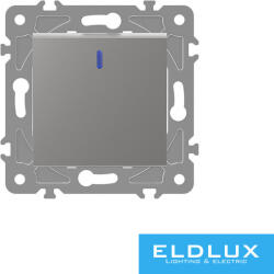ELDLUX ELDGROUND jelzőfényes egypólusú kapcsoló ezüst (3957127187)