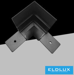 UNIVERSO Mágneses falon kívüli sínrendszer sarokelem DC: 48V Fekete 71.5x71.5x50mm (1859835386)