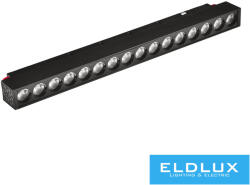 UNIVERSO Mágneses sínbe szerelhető spot Lámpa DC: 48V 18w 1620lm 3000k RA90 IP20 Fekete 300x45x24mm (2184771542)