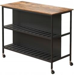 Fodym Konyha sziget bárasztal, szekrény kerekeken kocsi 2 polc