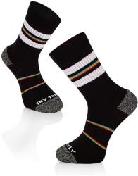 Try To Fly Active Lifestyle Socks RINGS fekete-fehér pamut zokni, 35-38 EU, Többszínű (TF32-214-1)