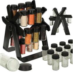 Avex Ikonka Fűszer Rendszerező, forgatható támasztékkal - Fekete (KX4068)