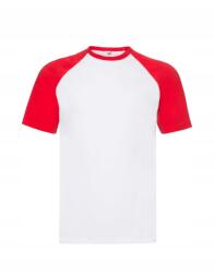 Fruit of the Loom Férfi póló, Fruit of the Loom, pamut, fehér/piros, 3XL INTL (610260WM3XL)