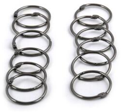 SPIRELLA 12 darabos készlet zuhanyfüggönyhöz, RINGO SMALL, fekete, fém, átmérő 4 cm