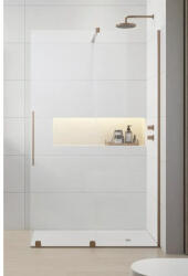Radaway Ușă cabină duș Radaway Furo Brushed Copper 50x200 cm, stânga, sticlă transparentă, profil cupru (10106488-93-01L)