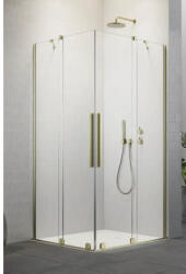 Radaway Ușă duș cu perete lateral Radaway Furo Brushed Gold KDD stânga, 90x200 cm, sticlă securizată transparentă, profil auriu (10105090-99-01L)