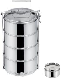 Orion Rozsdamentes acél ételhordó + fedő 4 x 1, 3 l (120965)