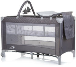 Chipolino Luna multifunkciós utazóágy - Ash Grey - pepita