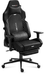 Huzaro Gamer szék, lábtartóval prémium Black Noir