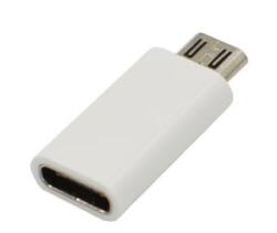 Gigapack Adapter (Type-C - microUSB, adatátvitel és töltés) FEHÉR 'Gigapack csomagolás' (GP-70374) (GP-70374)