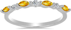  Ezüst Gyűrű Ural Citrinnel és Fehér Topázzal, Y61481/57