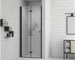 form&style Ușă duș pentru nișă pliantă form&style MODENA 90x195 cm profil negru mat sticlă transparentă (K639DB)