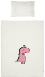 3-részes ágyneműgarnitúra Belisima Dino 3D 100/135 krémszínű-rózsaszín