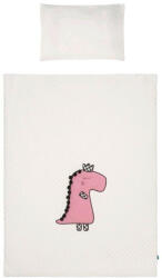  3-részes ágyneműgarnitúra Belisima Dino 3D 90/120 krémszínű-rózsaszín
