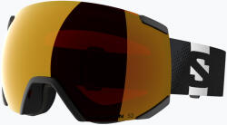 Salomon Детска скиорска маска Salomon Radium black/mi mid red