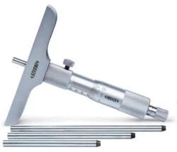  3240 Mechanikus mélységmérő mikrométer, talppal, 0-50 mm skálával, 2 db hosszabbítóval - 3240-50