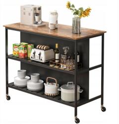  Konyhasziget Bárasztal Szekrény Szekrény Kerekeken Kocsi Könyvespolc 2 Polcok