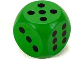 Fa dobókocka 1, 5 cm (zöld)