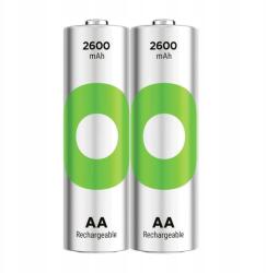 GP Batteries Nagy kapacitású Aa R6 Ni-MH Gp ReCyko 2600mAh akkumulátor, 2 db (GP270AAHCER21-2TLB2)