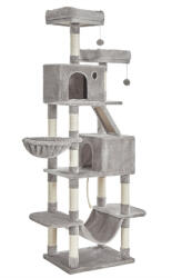 Feandrea 206 cm Macskafa Torony Plüss Bevonattal Világosszürke (PCT190W01V1)