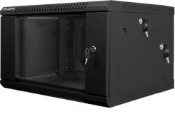 Lanberg 19" kétrészes fali rack szekrény 6U/600X600 lapraszerelt, fekete WF02-6606-10B (WF02-6606-10B)