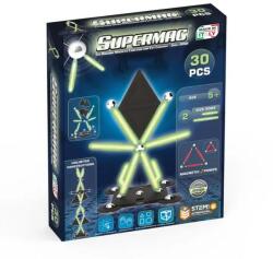 Supermag set de construcție magnetic Glow 30 buc (SG0657) Jucarii de constructii magnetice