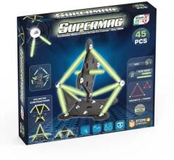 Supermag set de construcție magnetic Glow 45 buc (SG0666) Jucarii de constructii magnetice