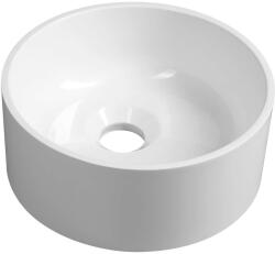 SAPHO - Mosdókagyló pultra, 25 cm átmérőjű, túlfolyó nélkül, fehér SA250 (SA250)