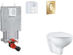 GROHE Uniset - Készlet fali beépítéshez, WC, SoftClose ülőkével és Arena Cosmopolitan gombbal S, Cool Sunrise SANI15BB4105 (SANI15BB4105)
