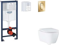 GROHE Rapid SL - Készlet fali beépítéshez, WC, SoftClose ülőkével és Arena Cosmopolitan gombbal S, Cool Sunrise SANI11BB4140 (SANI11BB4140)