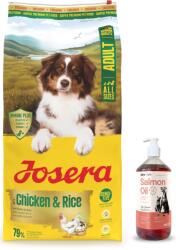 Josera JOSERA Chicken&Rice 12.5kg + Lab-V 100% lazacolaj kutyáknak és macskáknak minden korosztály számára 1000ml hidegen sajtolva