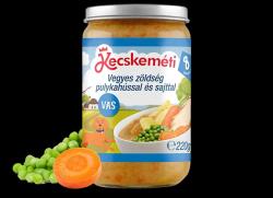 Kecskeméti vegyes zöldség pulykahússal és sajttal bébiétel 8 hónapos kortól 220 g