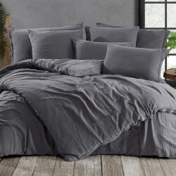 4home Muszlin ágynemű Steel, szürke, 220 x 200 cm, 2 db 70 x 90 cm