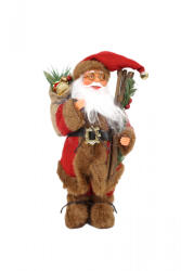 Duoguo Figurina Mos Craciun Duoguo, Cu sac plin de cadouri, Pentru interior, Inatime 30 cm, Maro Alb (9997-13)