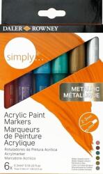 Daler-Rowney Simply Set de markere acrilice Metalic 6 Bucăți (126300913)