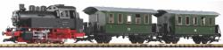 Piko 37125 Kezdőkészlet, BR 80 gőzmozdony személyvagonokkal, hangmodullal és füstgenerátorral, DR III (4015615371250)
