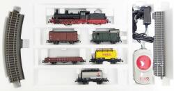 Piko 57123 Kezdőkészlet, BR 55 G7.1 gőzmozdony teherkocsikkal, ágyazatos sínnel (4015615571230)
