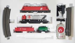 Piko 57177 Kezdőkészlet, Taurus villanymozdony teherkocsikkal, ÖBB V, ágyazatos sínnel (4015615571773)