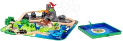 BRIO Fa vonatpálya dínókkal Dinosaur Deluxe Set BRIO vulkán hanggal fénnyel és vonat 8 figurával 45 részes (BRIO1049)