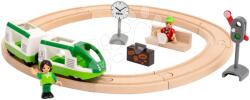 BRIO Fa vonatpálya jelzőlámpákkal Circle Train Set BRIO 16 részes vonattal és 2 figurával (BRIO8478)
