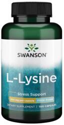 Swanson L-Lysine 500 mg Free-Form (100 kapszula) - Lizin Szabad Aminosav 100 kapszula