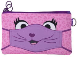 ZIPIT Penar Penar dublu cu fermoar si masca material textil, ZIPIT Face-It Creature - roz (ZP-428608) Penar