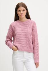 Guess Jeans pulóver gyapjúkeverékből könnyű, rózsaszín, W5BR09 Z0561 - rózsaszín M