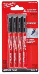 Milwaukee INKZALL Filctoll 0, 6 mm hegyű Fekete (4 darabos kiszerelés) 1 db (48223164) - denakert